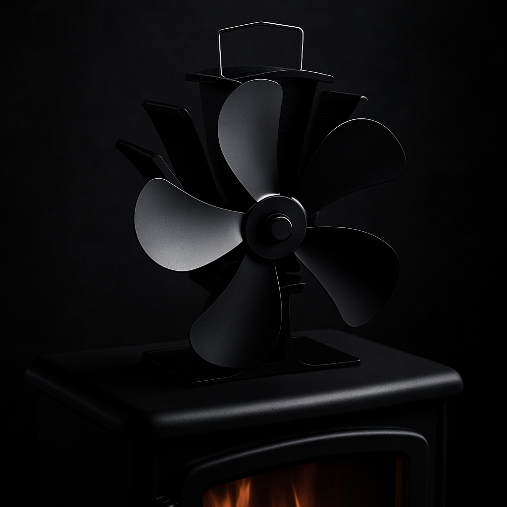 Mini Heat Powered Stove Fan – 5-Blade Quiet Fireplace Fan for Wood Burner, Eco Fan for Better Heat Distribution