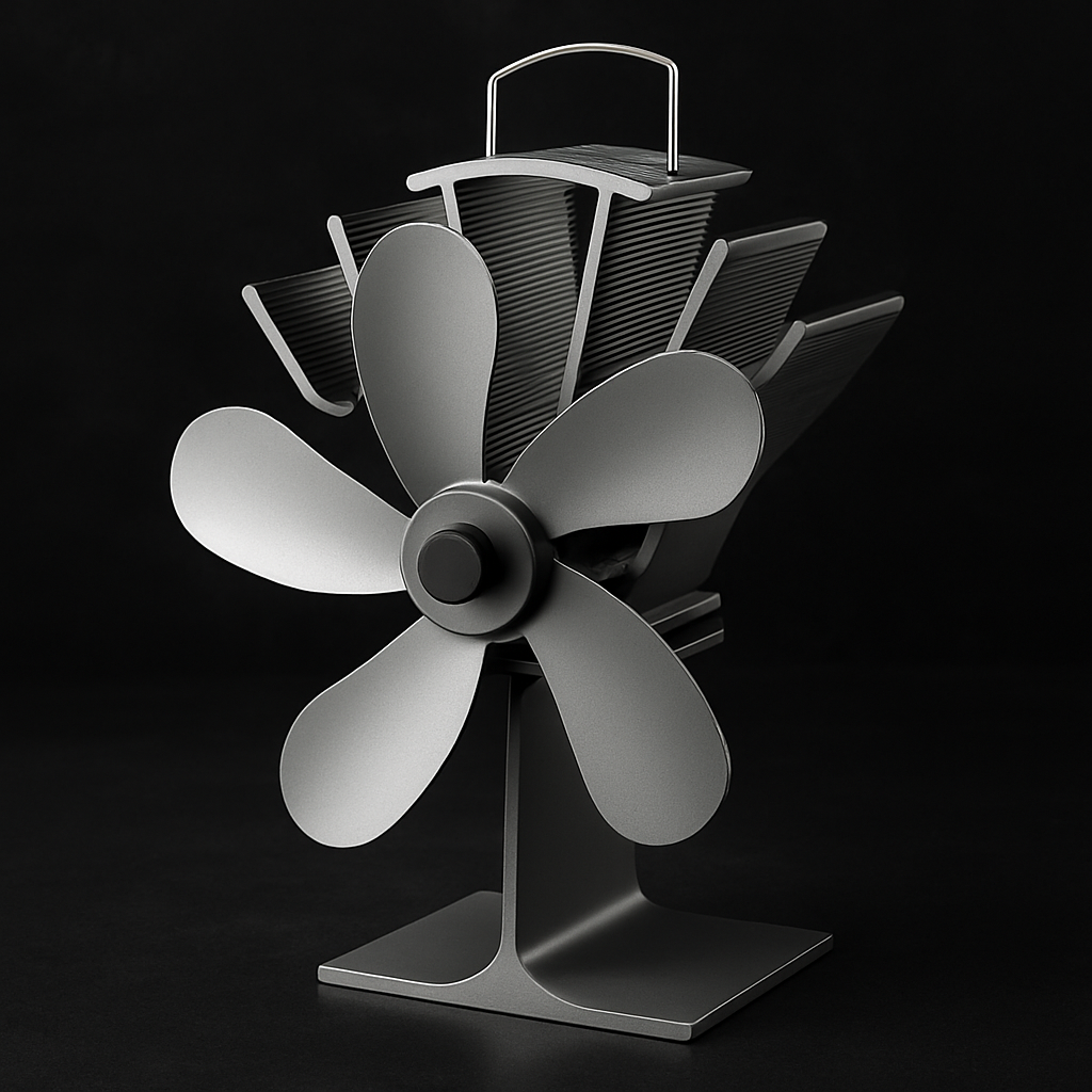 Mini Heat Powered Stove Fan – 5-Blade Quiet Fireplace Fan for Wood Burner, Eco Fan for Better Heat Distribution