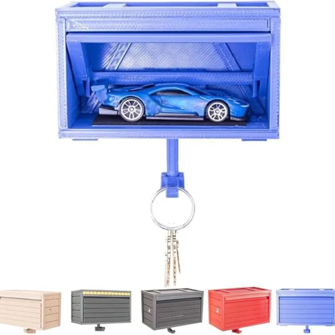 Garage Style Key Holder With Opening Door, 3D Printed Wall Hanging Organizer, Simple Home Decor